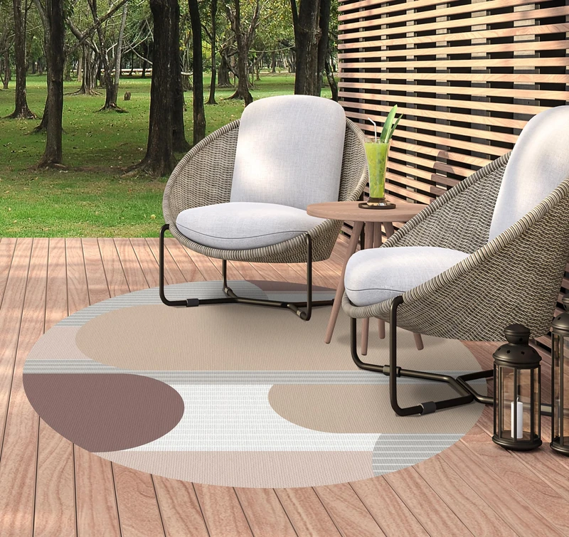 Viniliko Carpet, Vinyl, Multicoloured, [Diam] 150 cm