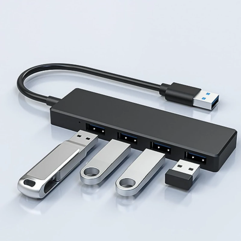 USB Hub 3.0 USB Splitter 4 Ports LBMONKEY Ultra Slim Portable Multiport Adapter with 5Gbps Fast Data Transfer Plug & Play USB Port Hub with 30cm Extended Cable for Mouse Keyboard Laptop PC Xbox PS5