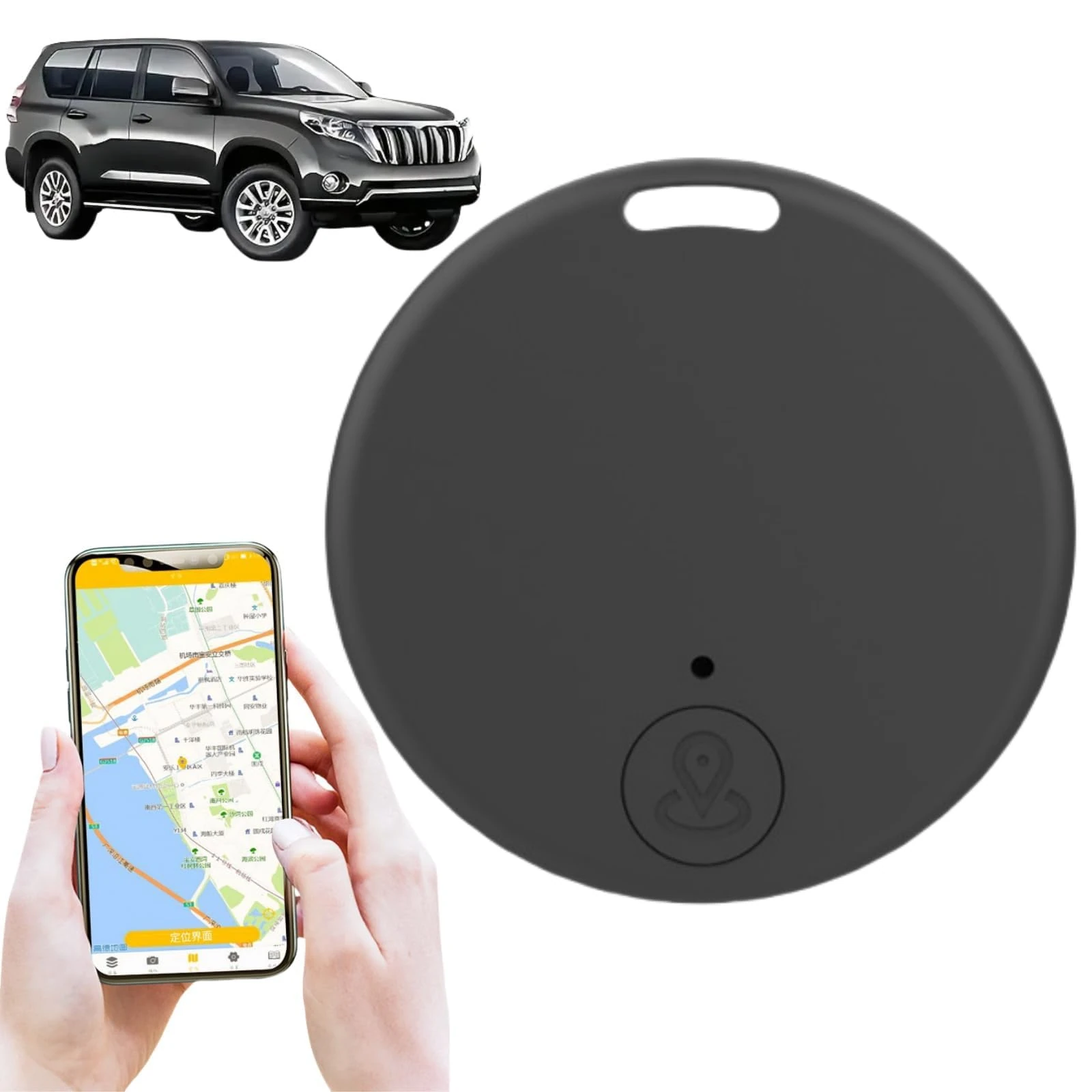 GPS Tracker,Mini GPS Tracker for Vehicles,Car Tracker Real Time Locator,Portable GP-S Trac-ker for Pets,GP-S Tr-acker No Subscription,Anti-Lost Tracker Devices Cars,Pets,Wallet,Black