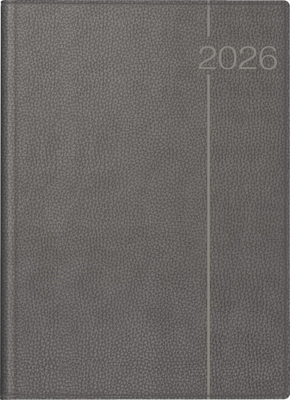 rido/idé Conform '26 Book Calendar | A4 Faux Leather Grey