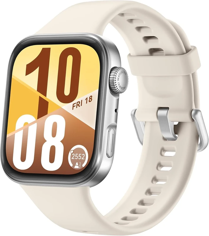 HUAWEI WATCH FIT 4 Smartwatch, 100+ Training Modes, Ultra Thin Case, GPS Tracking, Up to 10 Days Battery Life, Bluetooth Calling, AMOLED, Compatible with iOS & Android, White