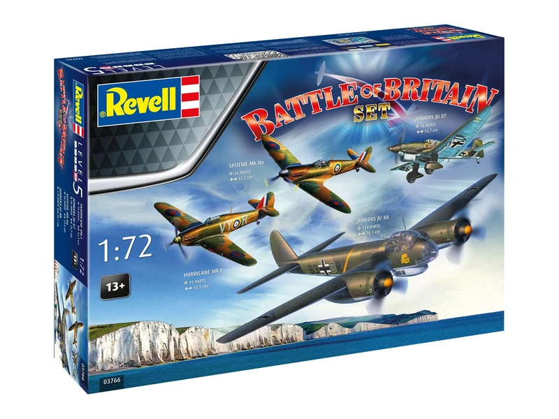 Revell 03766 Battle of Britain 85th Anniversary Set 1:72 Scale - Unbuilt/Unpainted Plastic Model Kit