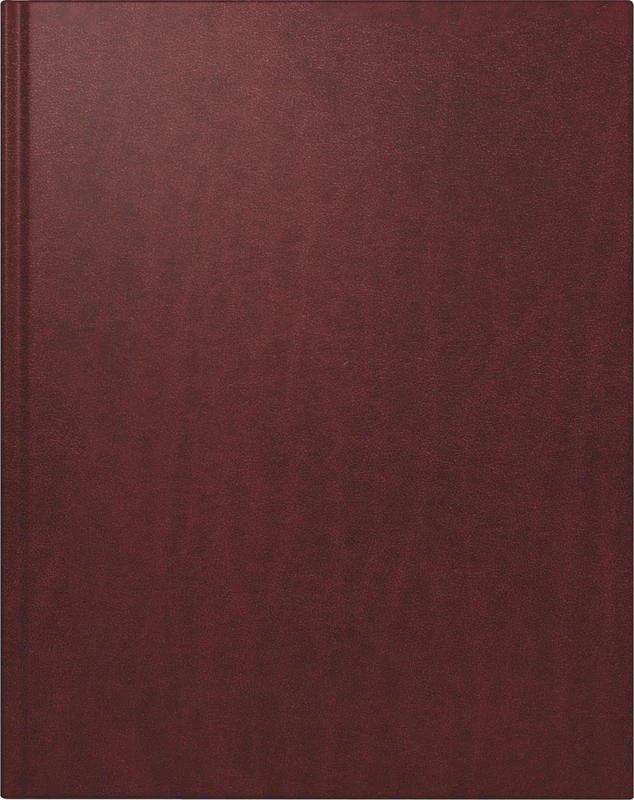 rido/idé Book Calendar Model Manager Calendar TM 2026 | 205 x 260 mm, Leather, Wine Red