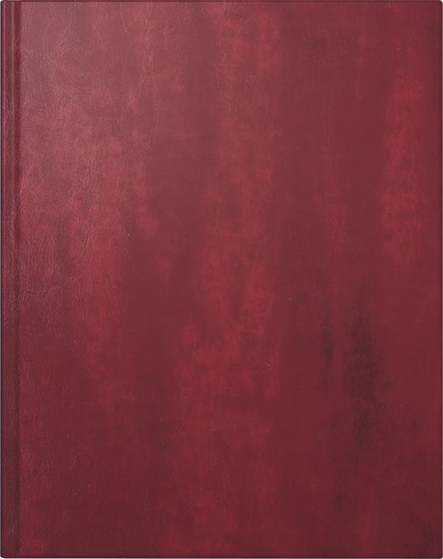 rido/idé Book Calendar Model Manager Calendar TM 2026 | 205 x 260 mm, Faux Leather, Red/Brown