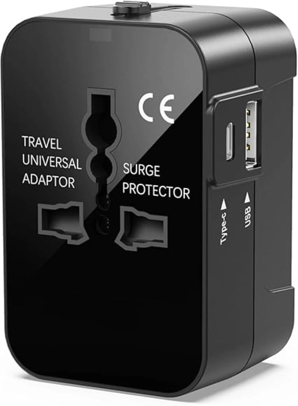 Universal Travel Adapter Plug with Surge protection, UK to Europe, USA, Australia Turkey – Holiday Essentials for Worldwide Travel, Flight Essential Charger with USB port And Type C