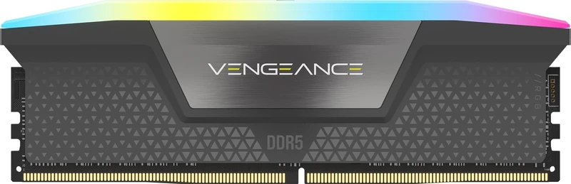 CORSAIR Vengeance RGB DDR5 RAM 16GB (1x16GB) 6000MHz CL36-44-44-96 1.35V AMD Expo Intel XMP 3.0 Desktop Computer Memory – Gray (CMH16GX5M1E6000Z36)