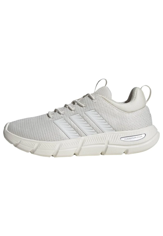 adidas Women's Cloudfoam Flex Elastic Laces Shoes, Chalk White/core White/Matte Silver, 9 UK