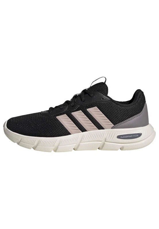 adidas Women's Cloudfoam Flex Laces Shoes, core Black/Sandy Pink met./Off White, 5.5 UK