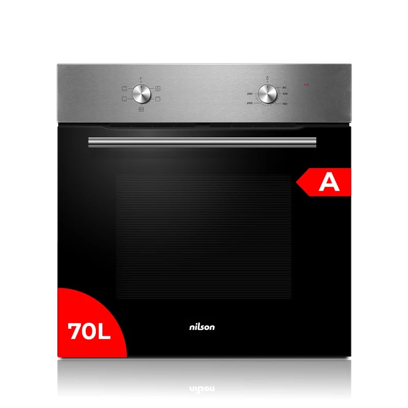 Nilson Horno Multifunción Básico Inox NH4700EX. Capacidad 70 Litros, 2100 W, 4 Programas, Interior Esmaltado, Fácil Limpieza, Eficiencia Energética Clase A - Image 1