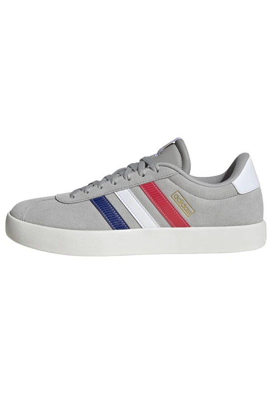 adidas Men's VL Court 3.0 Shoes, Grey Two/Mystery Ink/Pure Ruby, 9.5 UK