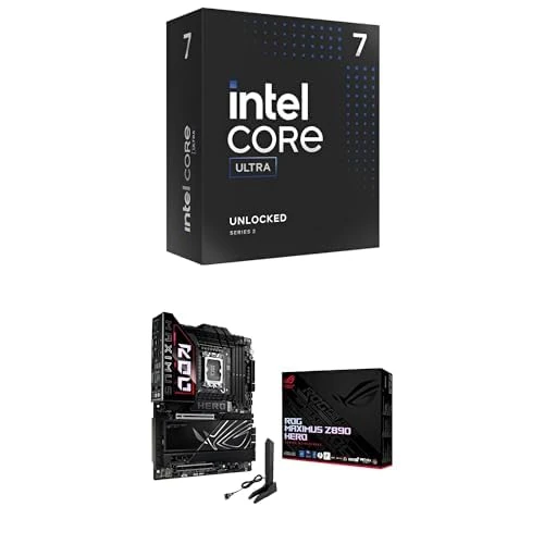 Intel® Core™ Ultra 7 265K 20-Core up to 5.5 GHz + ASUS ROG Maximus Z890 Hero ATX, 22+1+2+2 Power Stages, DDR5, PCIe 5.0, 6x M.2, WiFi 7, AI Overclocking, PCIe Slot Q-Release Slim