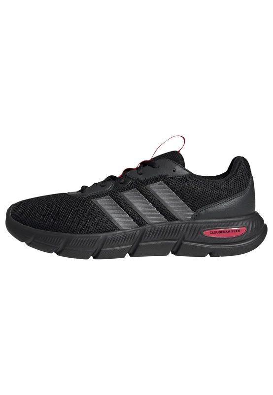 adidas Men's Cloudfoam Flex Laces Shoes, core Black/Iron met./Lucid red, 6 UK