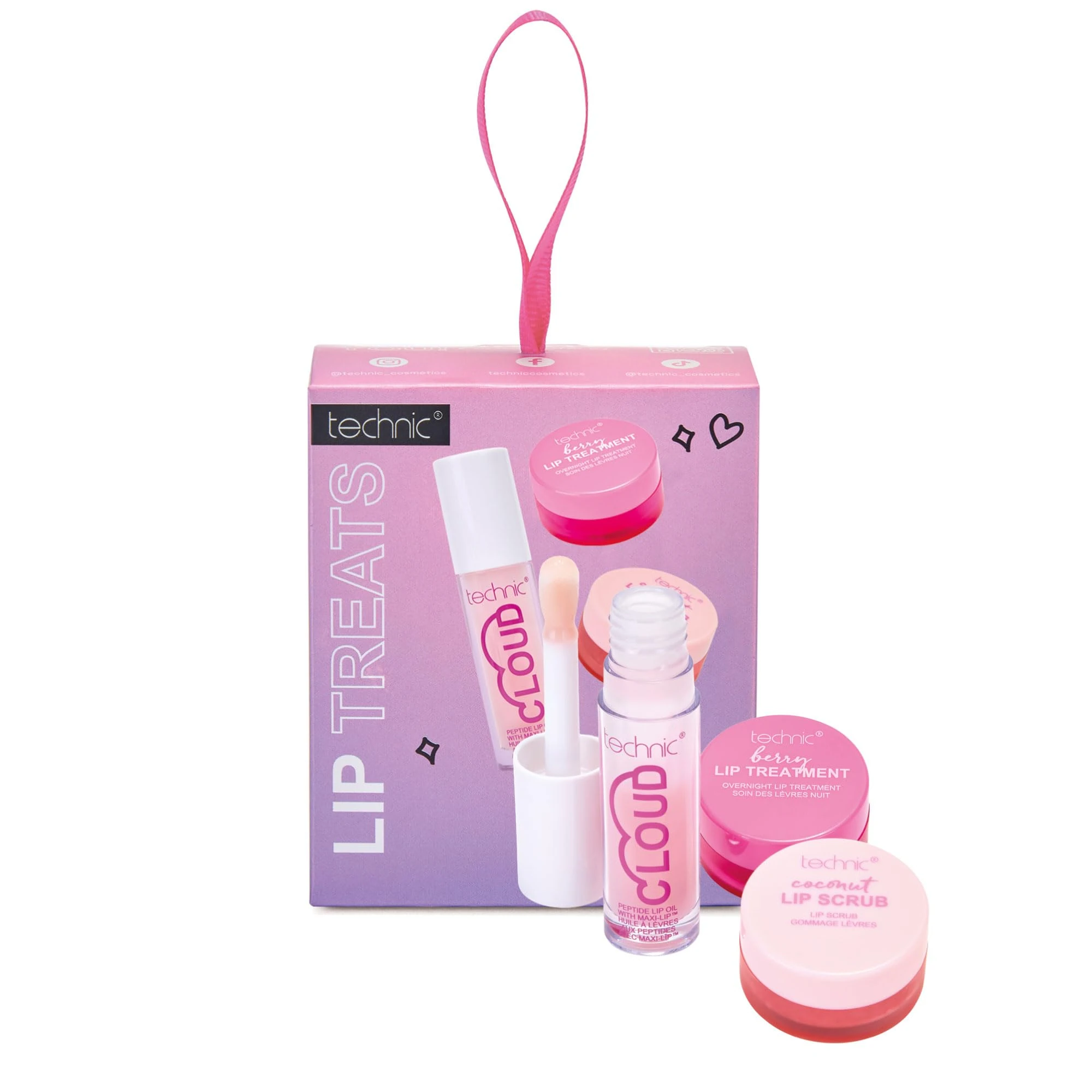 Technic Lip Treats 3-Piece Set – Exfoliate, Nourish & Hydrate for the Perfect Pout