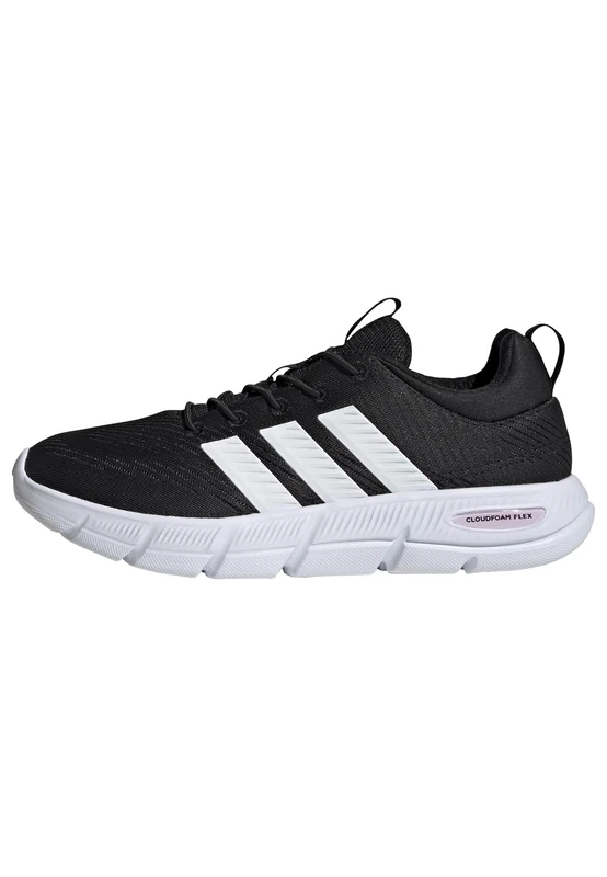 adidas Women's Cloudfoam Flex Elastic Laces Shoes, core Black/Zero met./Almost Pink, 7.5 UK