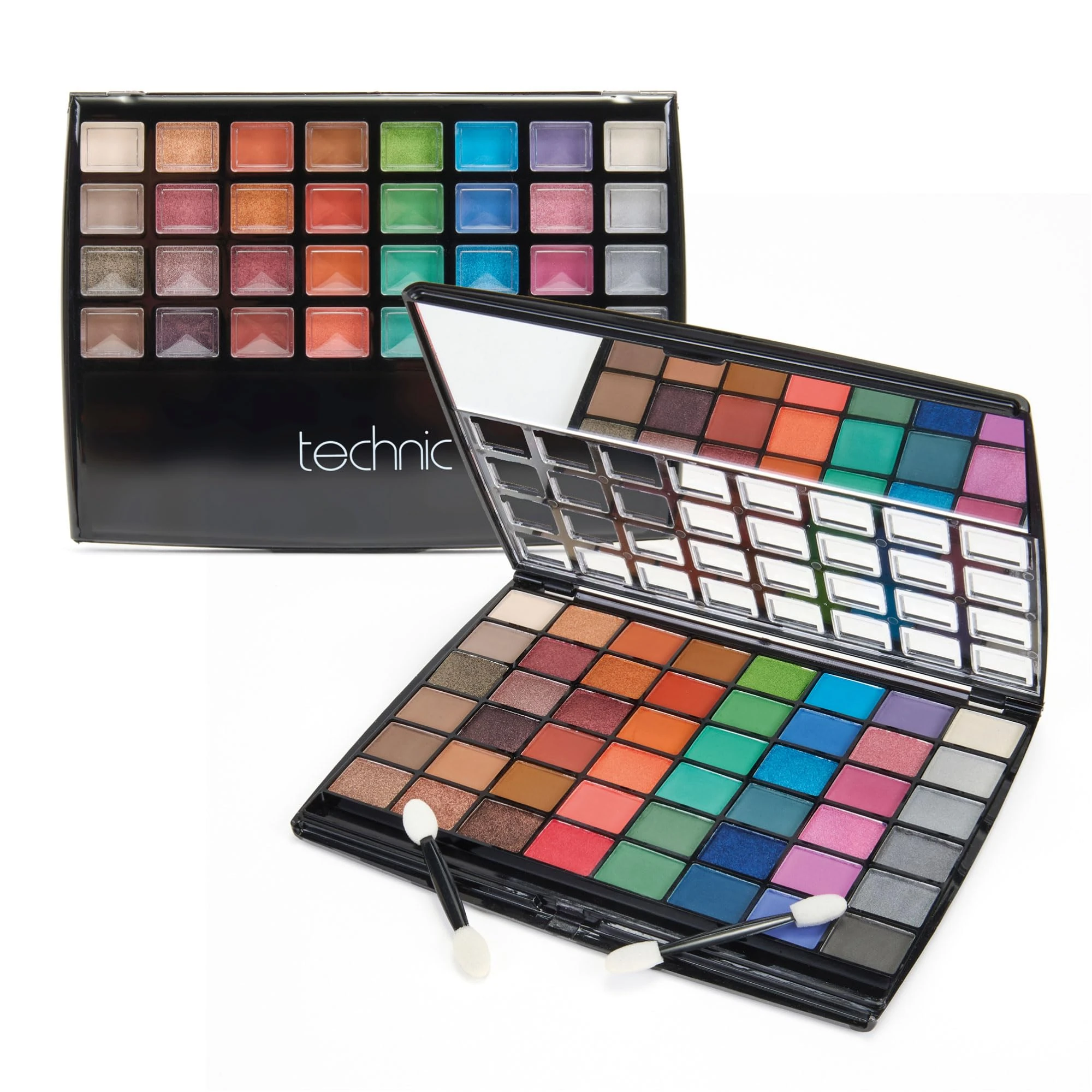 Technic 48 Eyes Eyeshadow Palette – Highly Pigmented Matte & Shimmer Shades with Mirror - Makeup Gift