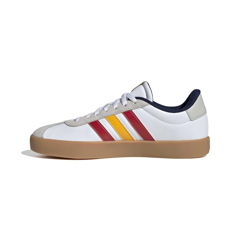 adidas Men's VL Court 3.0 Shoes, FTWR White/Team Power red 2/Crew Yellow, 12.5 UK