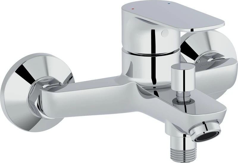 Jacob DELAFON Oscar E29844-CP Wall Mounted Bathroom Shower Mixer Tap Chrome Automatic Diverter - Image 1