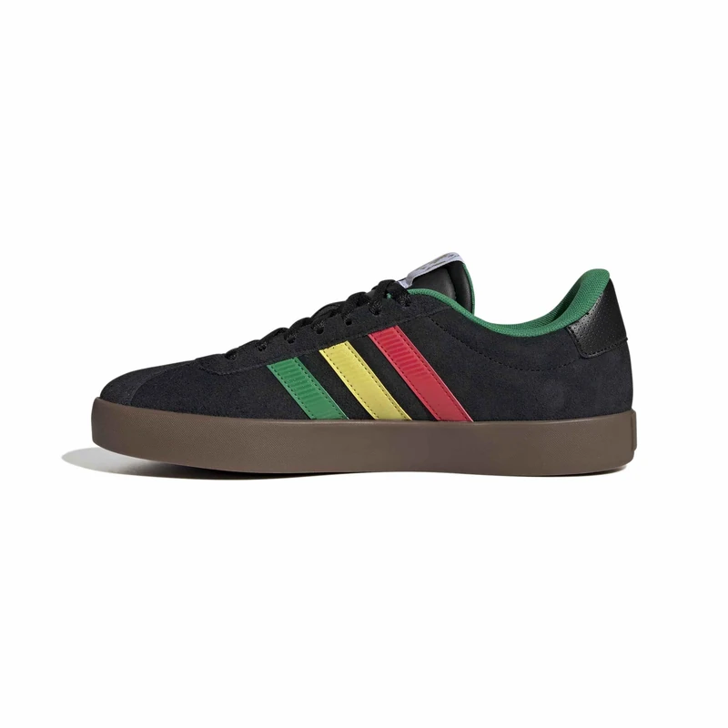 adidas Men's VL Court 3.0 Shoes, core Black/Green/Pure Ruby, 7 UK