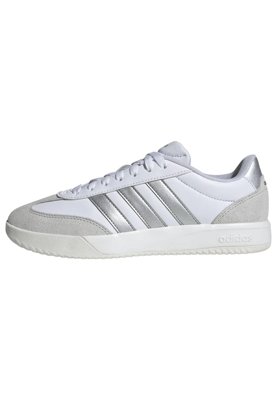 adidas Women's VL Court FC Shoes, FTWR White/Silver met./Grey one, 5 UK
