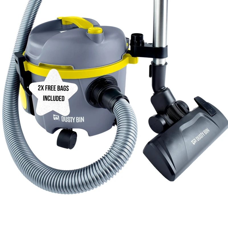 Dusty Bin DB40B Bagged Vacuum Cleaner – Powerful, Lightweight & Compact Corded Cylinder Vacuum Cleaner with Large 6L Capacity, High-Efficiency Filtration, Portable & Easy to Use for Stairs & Home