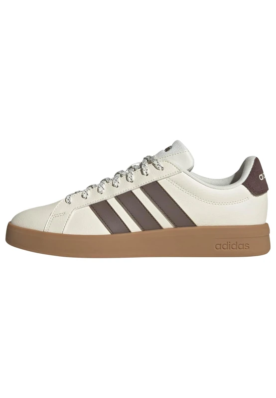 adidas Men's Grand Court Base 3.0 Shoes, Off White/Earth strata/GUM10, 12.5 UK