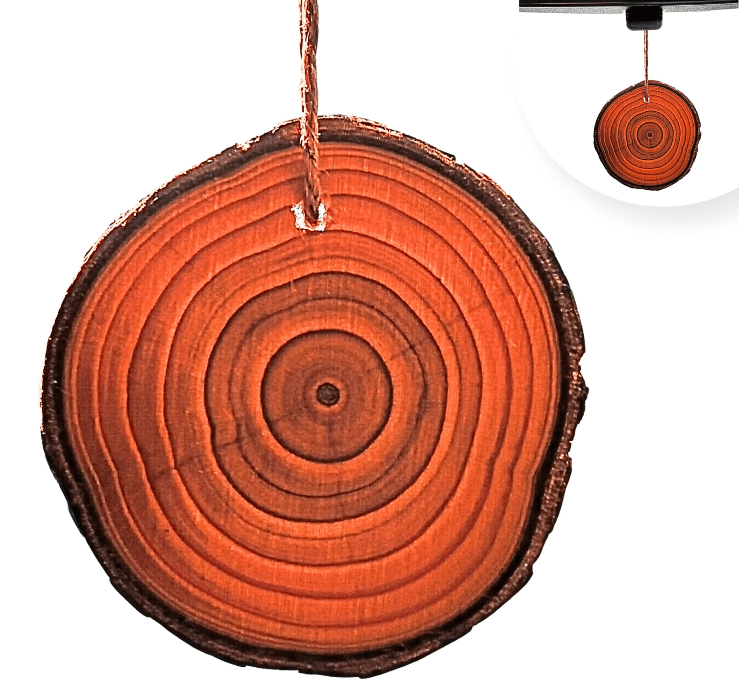 Patchouli Car Air Freshener – Wooden Slice with Earthy Essential Oil – Long-Lasting Natural Scent – Handmade in UK – Eco-Friendly Aroma for Calm & Balance