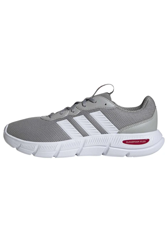 adidas Men's Cloudfoam Flex Laces Shoes, MGH Solid Grey/FTWR White/Better Scarlet, 6.5 UK