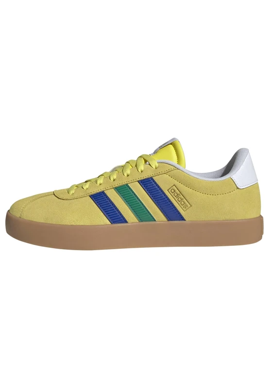 adidas Men's VL Court 3.0 Shoes, Bright Yellow/Bold Blue/Bold Green, 4 UK