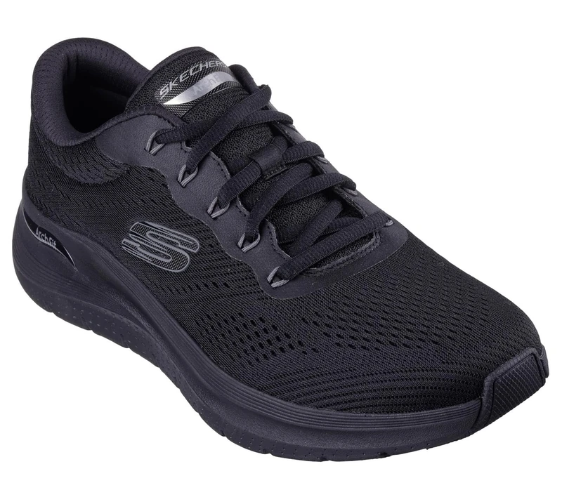 Skechers Men's Arch Fit 2.0 Casual Shoes, Black Mesh/Synthetic, 13 UK Wide