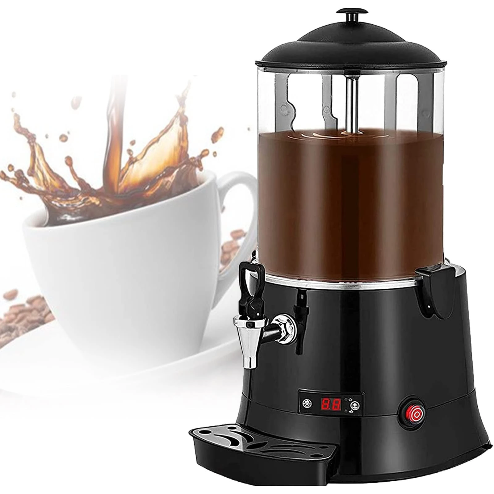 5L 10L 110/220V Hot Chocolate Dispenser Machine,Chocolate Fountain,Electric Chocolate Beverage Making Machine,30~90℃ Adjustment Chocolate Tempering Machine,220V-5L (220V 10L), SXYCYRC, 220v, 10L