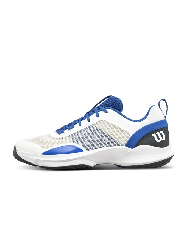 Wilson Hurakn Pro V2 Men's Padel Shoes, Confident Fit, Dynamic Frame, Airy Design, Soft Cushioning, Side Stability, Colour: White/Deja Vu Blue/Black, Size: 8 1/2