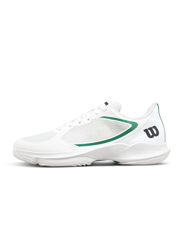 Wilson Hurakn Lite Men's Padel Shoes, Stylish Look, Breathable Ease, Energetic Cushioning, Dependable Grip, Colour: White/White/Bosphorus, Size: 10