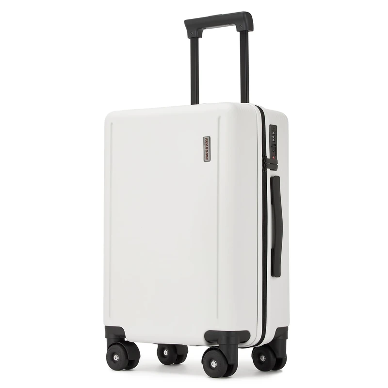 Ruausine Cabin Size Carry on Suitcase with 4 Wheels, 20 Inch Carry on Luggage with Spinner Wheels, Hard Shell Small Rolling Carry-on Suitcae with TSA Approved for Travel (White, 20 inch) - Image 1