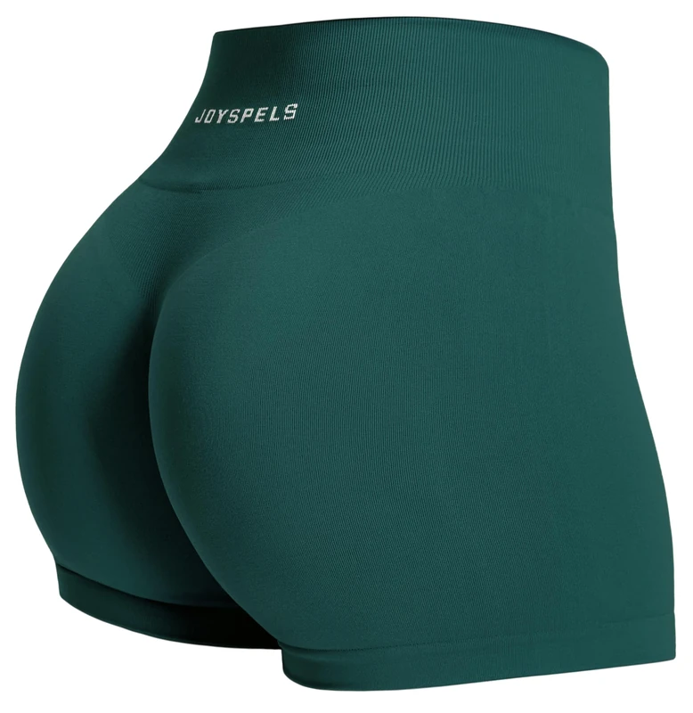 JOYSPELS Seamless Gym Shorts for Women High Waist Booty Running Cycling Yoga Sports Workout Womens Activewear Shorts UK BlackishGreen S