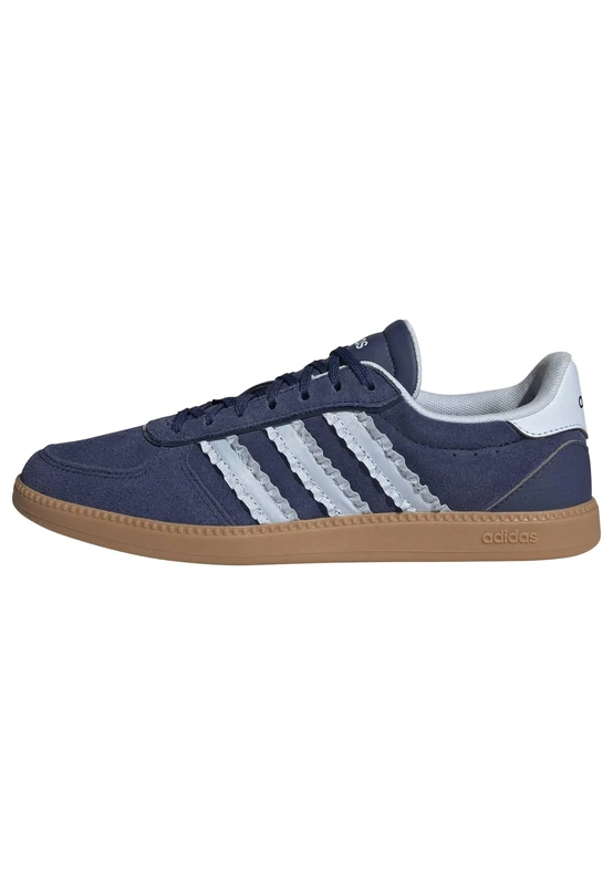 adidas Women's BREAKNET Sleek Shoes, Dark Blue/Crystal Sky/GUM10, 4 UK