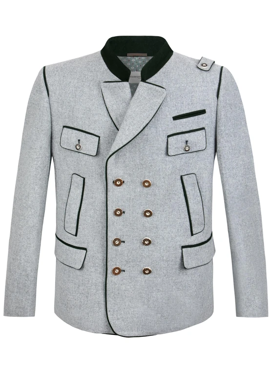 Stockerpoint Men's Trachtenjanker Corbinian Cardigan Sweater, lightgrey, 46
