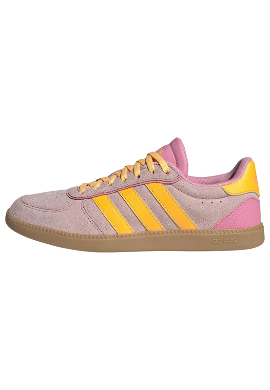 adidas Women's BREAKNET Sleek Shoes, Bliss Pink/Lucid Tangerine/Gum 3, 8 UK