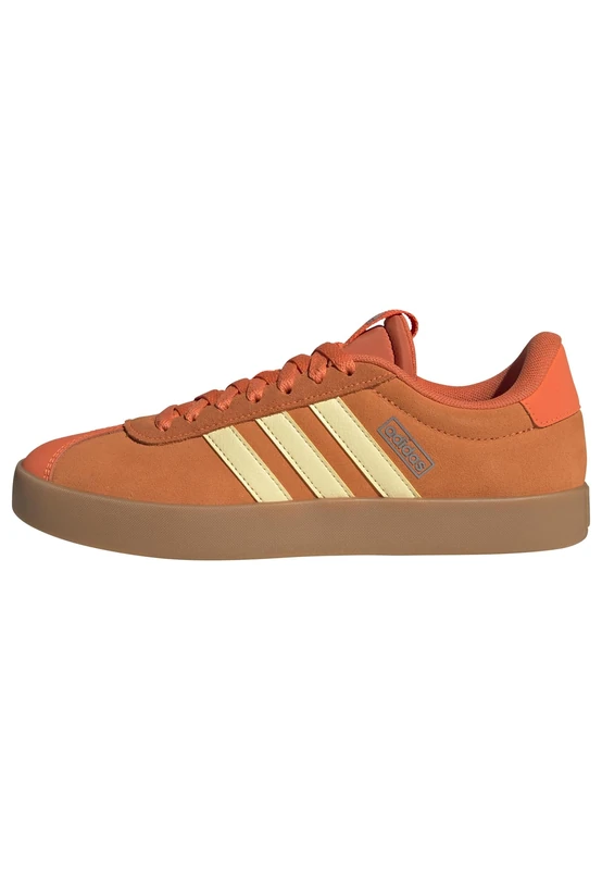 adidas Women's VL Court 3.0 Shoes, Pure Orange/Orange Tint/Iron met., 9 UK