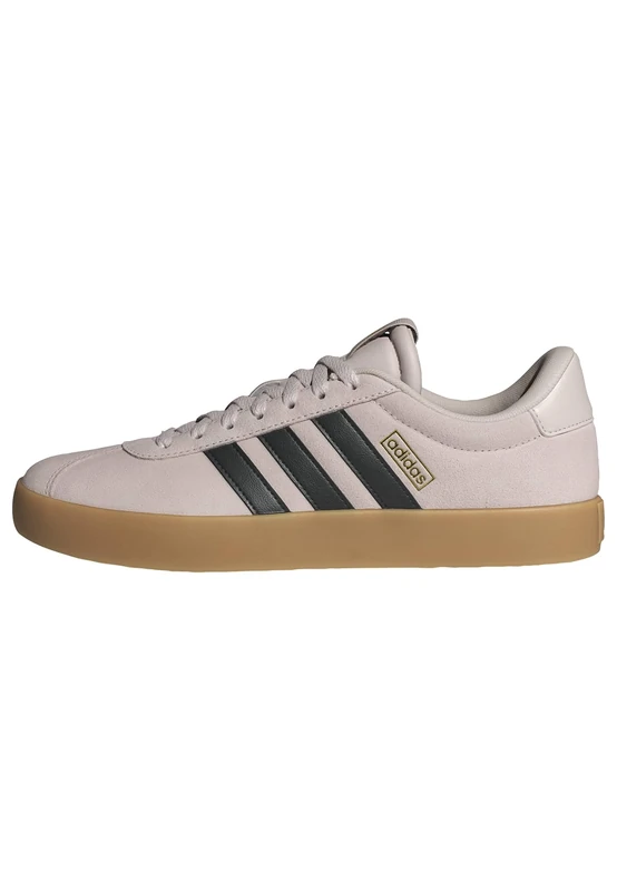 adidas Men's VL Court 3.0 Shoes, Putty Mauve/core Black/Gold met., 3 UK