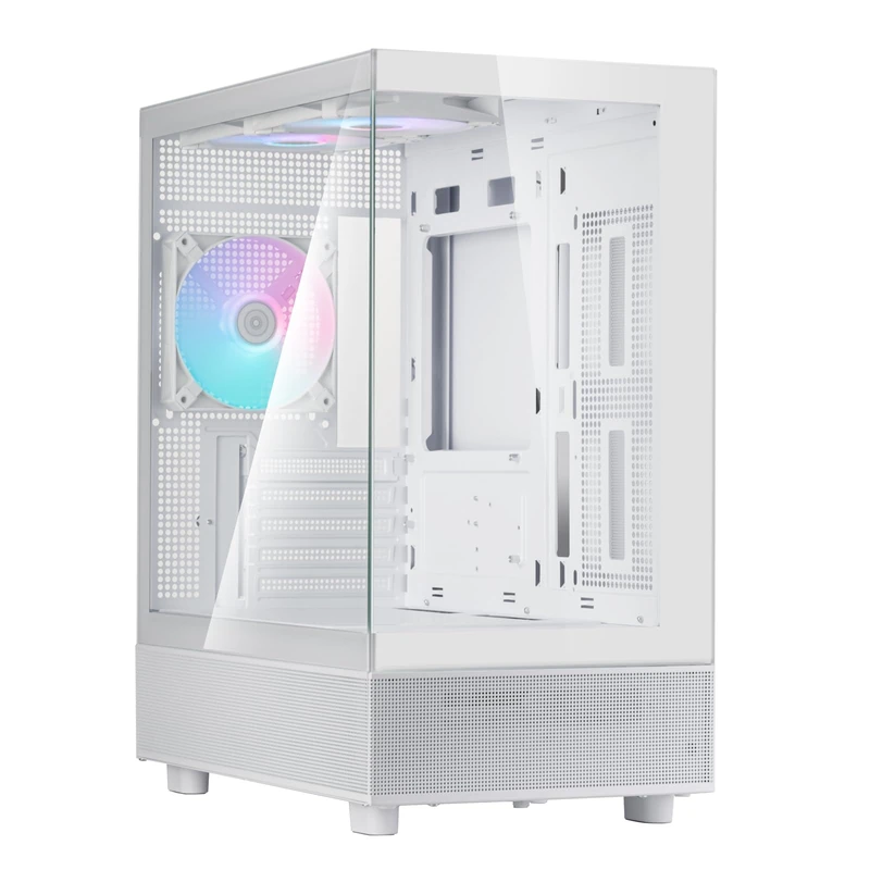 SilverStone Technology SST-LD04-W-ARGB Lucid Series Panoramic Micro ATX Case with Considerable 270° Field of View