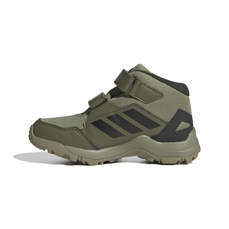 adidas Unisex Kids Terrex Skychaser Mid Gore-TEX Hiking Shoes Kids, Tent Green/core Black/Olive strata, 4.5 UK