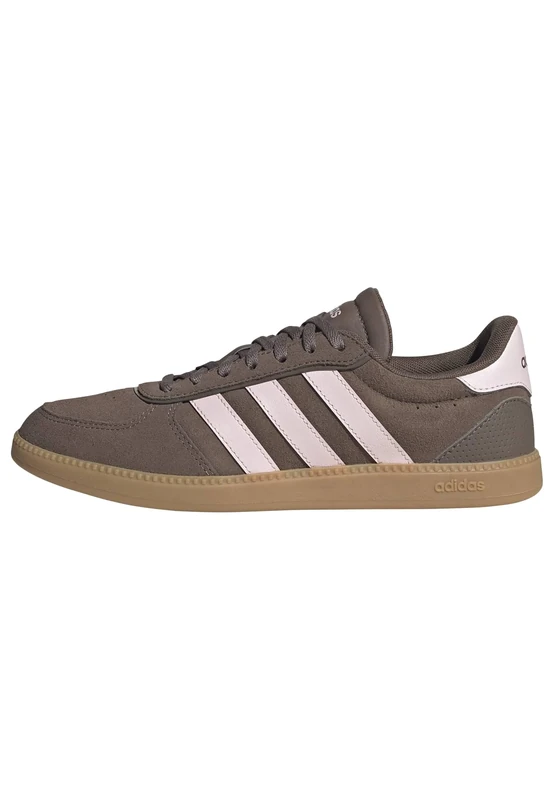 adidas Women's BREAKNET Sleek Shoes, Earth strata/Clear Pink/Gum 3, 3.5 UK