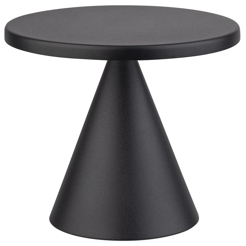 APS Cone Mini 17101 Table Lamp, Battery-Powered Light with Charging Station, USB Charging Cable and Remote Control, Height 11.5 cm, Black