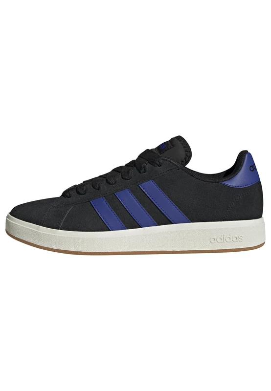 adidas Men's Grand Court Base 00s Shoes, core Black/Lucid blue/GUM10, 4.5 UK