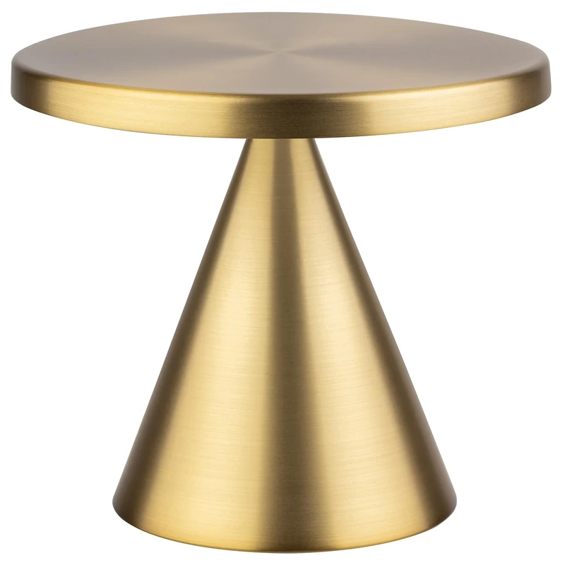 APS 17102 "Cone MINI Table lamp, Wireless lamp, with Charging Station, USB Charging Cable and Remote Control, Height 11.5 cm, Gold
