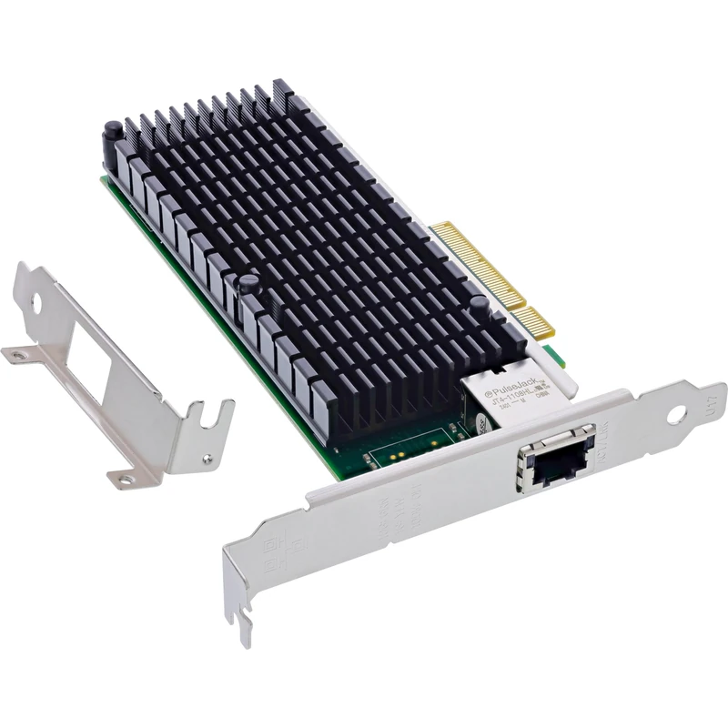 InLine® 10 Gigabit Network Card, 1x RJ45 10Gb/s, PCIe x8, 10 GBASE-T Ethernet LAN Controller, from Win 7, Server 2008, Linux 2.6, incl. Low Profile Slot Bracket, 51132A