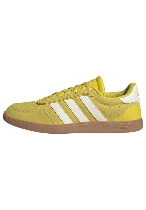 adidas Women's BREAKNET Sleek Shoes, Yellow/Off white/GUM10, 7 UK