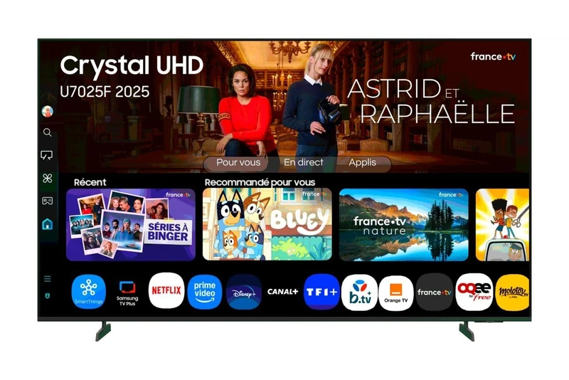 Samsung 65 inch Crystal UHD U7025F 4K Smart TV, Amazing Colors with Crystal Processor 4K, Listen to All Speakers with Q-Symphony, Protected Data, Knox Security and Gaming Hub