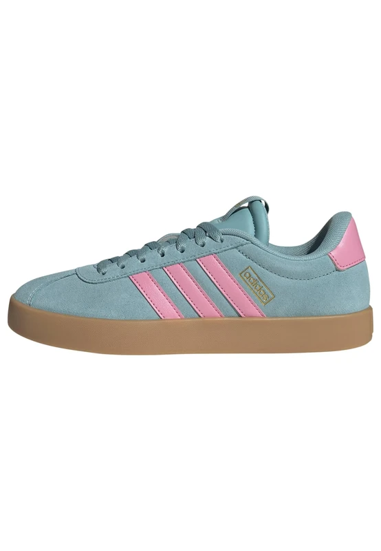adidas Women's VL Court 3.0 Shoes, Mint ton/Bliss Pink/Gold met., 5 UK
