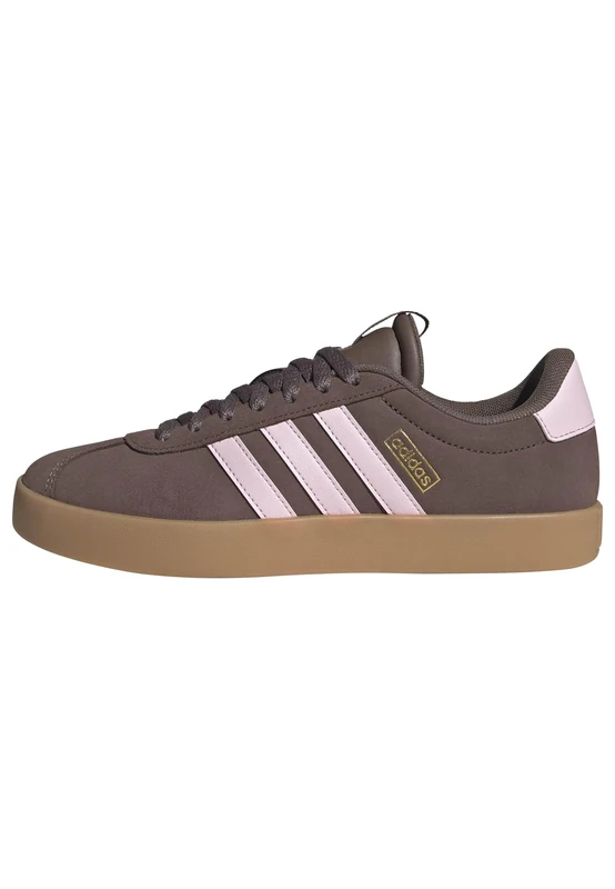 adidas Women's VL Court 3.0 Shoes, Earth strata/Clear Pink/Gold met., 8 UK
